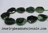 CNG1333 15.5 inches 35*40mm faceted freeform agate beads