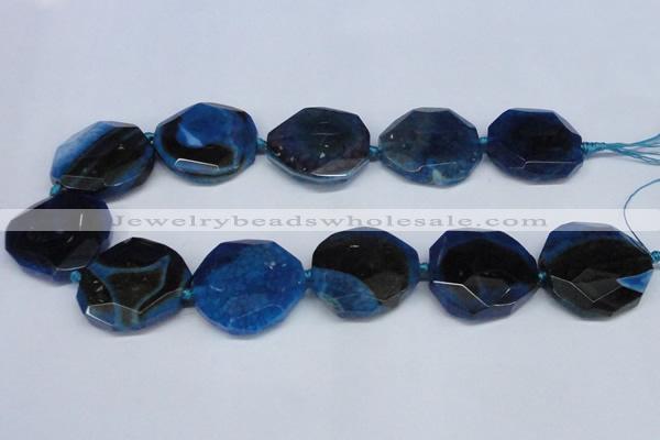 CNG1337 15.5 inches 32*35mm faceted freeform agate beads