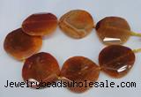 CNG1347 15.5 inches 52*55mm faceted freeform agate beads