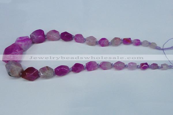 CNG1357 15.5 inches 8*10mm - 20*25mm faceted nuggets agate beads