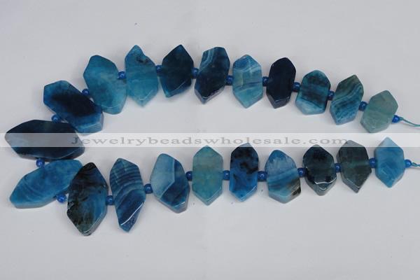 CNG1396 15.5 inches 15*25mm - 20*40mm wand agate gemstone beads