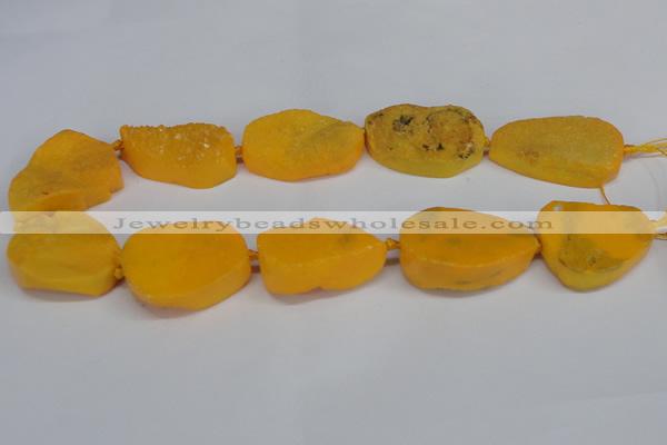 CNG1420 15.5 inches 25*35mm - 30*40mm freeform agate beads