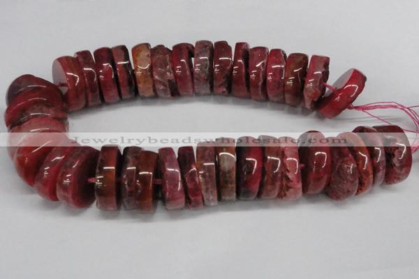 CNG1460 15.5 inches 10*30mm - 12*30mm nuggets agate gemstone beads