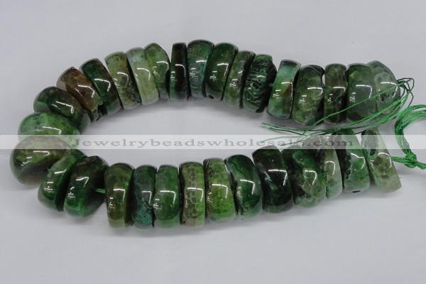 CNG1461 15.5 inches 11*30mm - 13*30mm nuggets agate gemstone beads