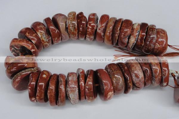 CNG1468 15.5 inches 12*35mm nuggets agate gemstone beads