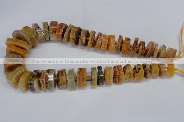 CNG1486 15.5 inches 10*15mm - 12*25mm nuggets agate gemstone beads