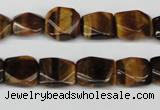 CNG15 15.5 inches 10*12mm faceted nuggets yellow tiger eye beads