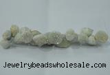 CNG1535 7.5 inches 10*14mm - 15*20mm nuggets plated druzy agate beads