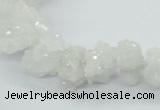 CNG1540 15.5 inches 6*8mm - 15*20mm nuggets plated druzy quartz beads