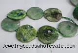 CNG1552 15.5 inches 50*52mm faceted freeform agate beads