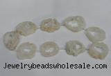 CNG1560 30*35mm - 35*40mm freeform plated druzy agate beads