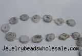 CNG1570 15*20mm - 20*25mm freeform plated druzy agate beads