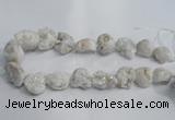 CNG1575 18*25mm - 20*30mm nuggets plated druzy agate beads