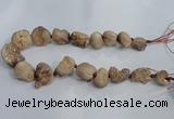 CNG1576 18*25mm - 20*30mm nuggets plated druzy agate beads