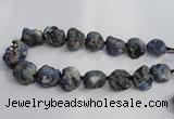 CNG1578 18*25mm - 20*30mm nuggets plated druzy agate beads