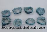 CNG1589 15.5 inches 30*35mm - 35*40mm freeform plated druzy agate beads