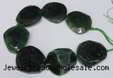 CNG1608 15.5 inches 45*50mm faceted freeform agate beads