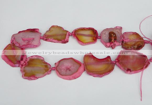 CNG1613 15.5 inches 25*35mm - 30*45mm freeform agate gemstone beads