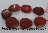 CNG1628 15.5 inches 40*45mm - 45*50mm faceted freeform agate beads