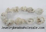 CNG1647 15.5 inches 22*30mm - 25*45mm nuggets plated druzy agate beads