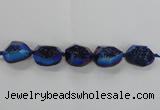 CNG1660 8 inches 20*25mm - 25*30mm freeform plated druzy agate beads