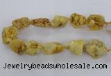 CNG1670 15.5 inches 22*30mm - 25*45mm nuggets plated druzy agate beads