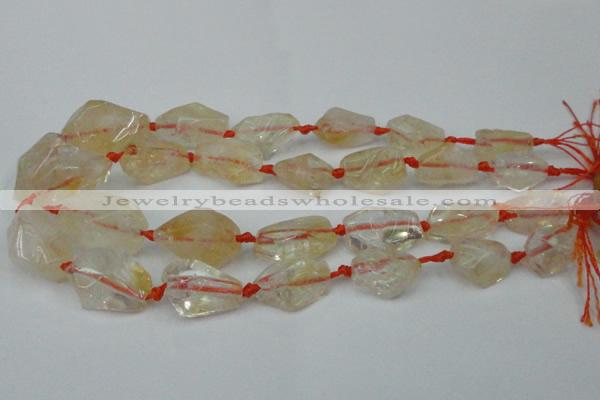 CNG1701 15.5 inches 15*20mm - 18*35mm nuggets citrine beads