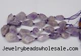 CNG1706 15.5 inches 15*20mm - 18*35mm nuggets lavender amethyst beads