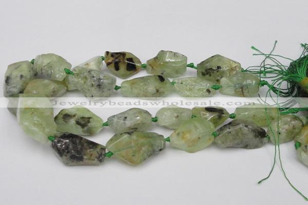 CNG1709 15.5 inches 15*20mm - 18*35mm nuggets prehnite beads