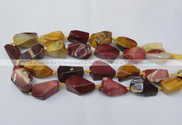 CNG1730 15.5 inches 15*20mm - 20*30mm nuggets mookaite beads