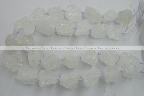 CNG1820 15.5 inches 20*25mm - 25*30mm nuggets white crystal beads