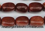 CNG19 15.5 inches 12*17mm nuggets goldstone gemstone beads