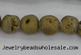 CNG2011 15.5 inches 8*10mm - 10*14mm nuggets plated druzy agate beads