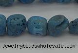 CNG2015 15.5 inches 8*10mm - 10*14mm nuggets plated druzy agate beads