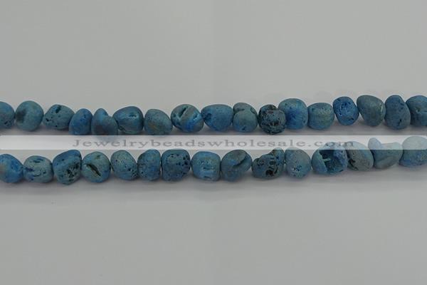 CNG2015 15.5 inches 8*10mm - 10*14mm nuggets plated druzy agate beads