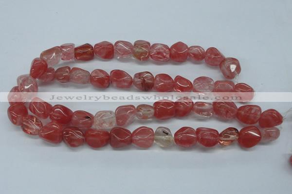 CNG205 15.5 inches 12-4mm*16-18mm nuggets cherry quartz beads