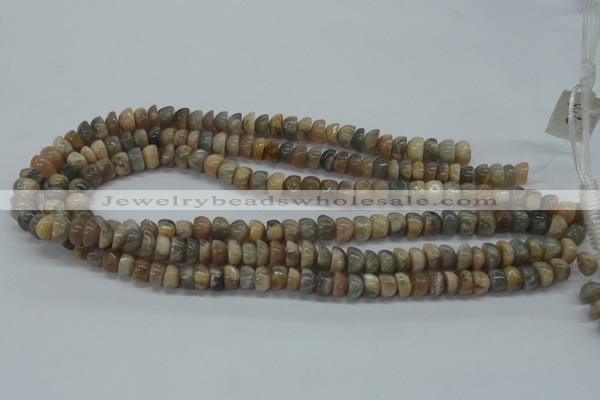 CNG214 15.5 inches 6*8mm nuggets moonstone gemstone beads