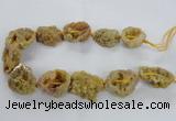 CNG2158 15.5 inches 25*35mm - 35*40mm nuggets druzy agate beads