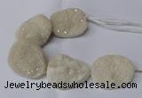 CNG2170 7.5 inches 25*35mm - 35*40mm freeform druzy agate beads