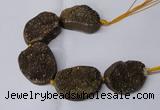 CNG2172 7.5 inches 25*35mm - 35*40mm freeform druzy agate beads