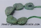 CNG2174 7.5 inches 25*35mm - 35*40mm freeform druzy agate beads