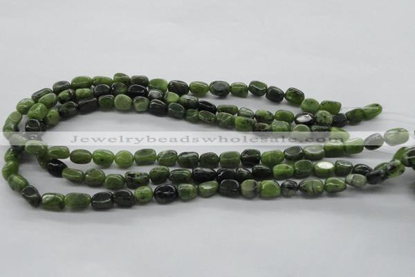 CNG222 15.5 inches 7*9mm nuggets canadian jade gemstone beads