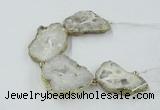 CNG2310 7.5 inches 25*35mm - 35*40mm freeform druzy agate beads