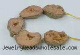 CNG2311 7.5 inches 25*35mm - 35*40mm freeform druzy agate beads