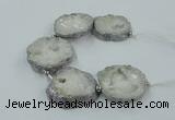 CNG2325 7.5 inches 35*40mm - 45*50mm freeform druzy agate beads