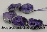 CNG2330 7.5 inches 35*40mm - 45*50mm freeform druzy agate beads