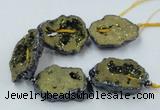 CNG2345 7.5 inches 25*35mm - 35*40mm freeform druzy agate beads