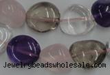 CNG235 15.5 inches 15*16mm nuggets mixed quartz beads