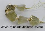 CNG2387 7.5 inches 15*25mm - 20*30mm nuggets lemon quartz beads