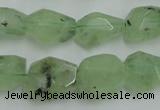 CNG241 10*12mm - 15*16mm faceted nuggets green rutilated quartz beads